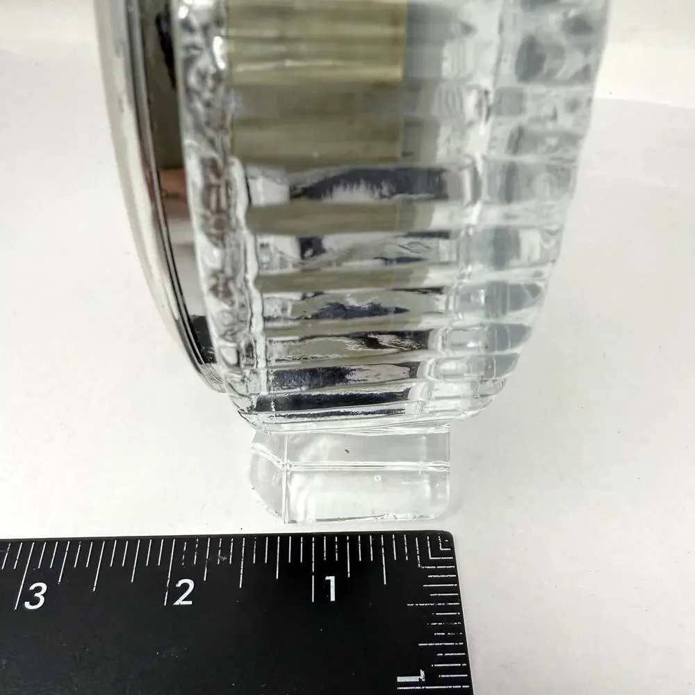 Vintage Crystal Clear 24% Lead Crystal Quartz Mantel Clock Taiwan Luxury Decor